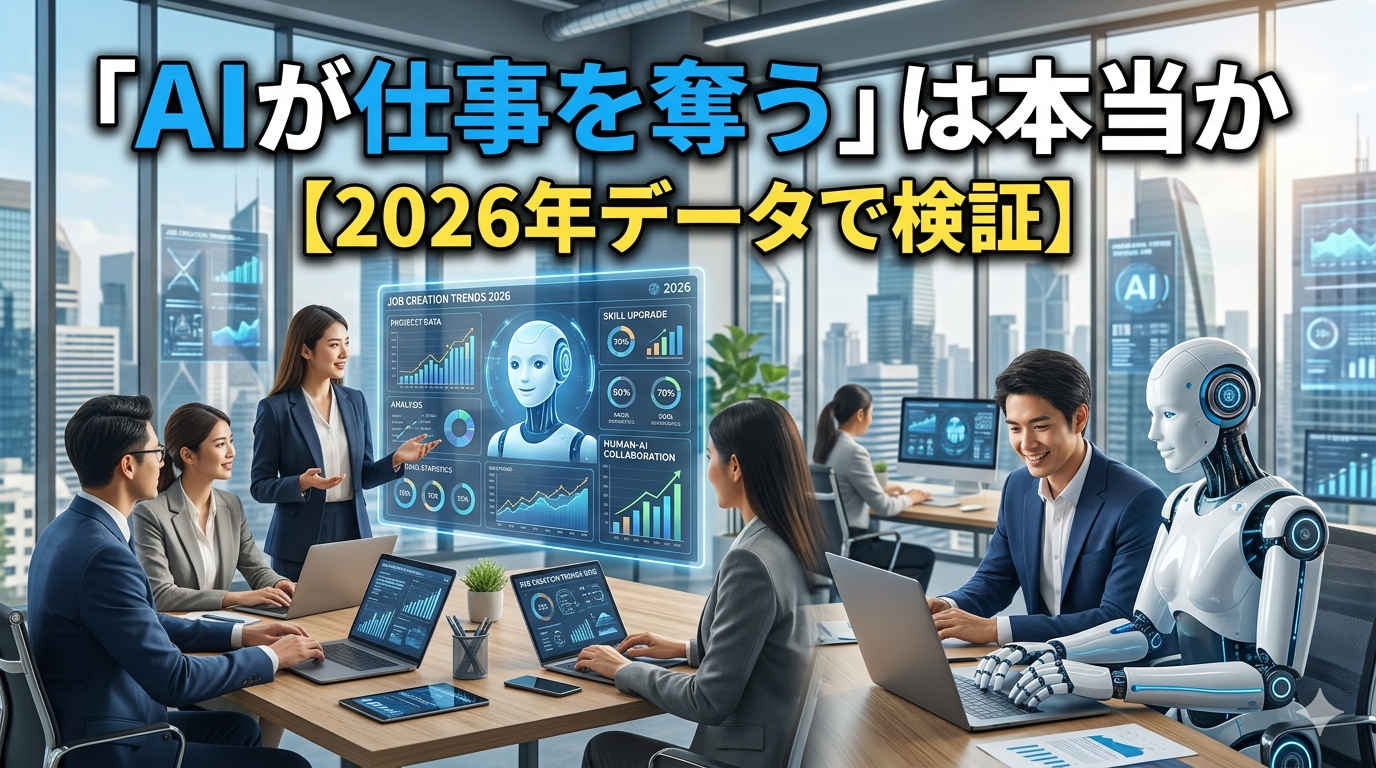 AIと仕事の未来【2026年版】雇用データが示す現実とAIに奪われない5つのスキル戦略