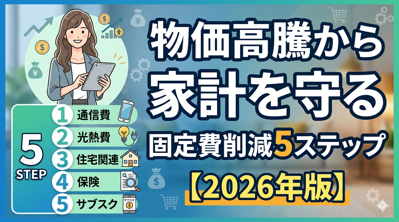 物価高騰から家計を守る【2026年版】節約が効かない本当の理由と固定費削減5ステップ